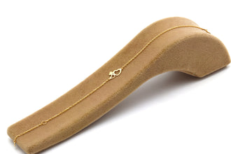 Real Gold Twin Heart Charm Adjustable Size Bracelet (16+3 = 19 CM) 1474 BR1928