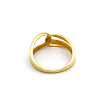 Real Gold Infinity Knot Crossover Ring (Size 5) 0216 R2924