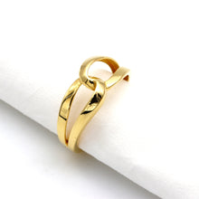 Real Gold Infinity Knot Crossover Ring (Size 5) 0216 R2924