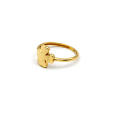 Real Gold Four Petal Flower Ring (Size 7) 0070 R2926