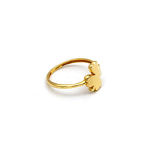 Real Gold Four Petal Flower Ring (Size 7) 0070 R2926