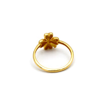 Real Gold Four Petal Flower Ring (Size 7) 0070 R2926