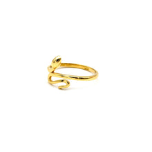Real Gold Minimalist Snake Wrap Ring (Size 5) 0062 R2932
