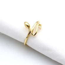 Real Gold Minimalist Snake Wrap Ring (Size 5) 0062 R2932