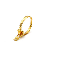 Real Gold Belt Buckle Zipper Ring (Size 5) 1042 R2936