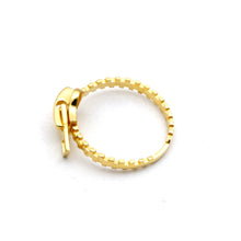 Real Gold Belt Buckle Zipper Ring (Size 5) 1042 R2936