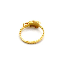 Real Gold Belt Buckle Zipper Ring (Size 5) 1042 R2936