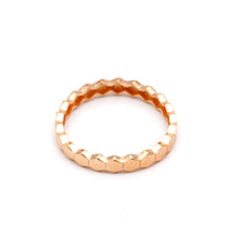 Real Gold Hexagon Rose Gold Ring 0400 (Size 6.5) R2919