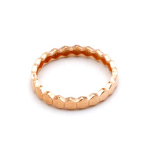 Real Gold Hexagon Rose Gold Ring 0400 (Size 6.5) R2919