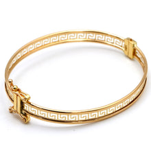 Real Gold Maze Hoop Bangle 0628 - (SIZE 13) BA1714