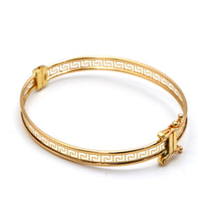 Real Gold Maze Hoop Bangle 0628 - (SIZE 13) BA1714