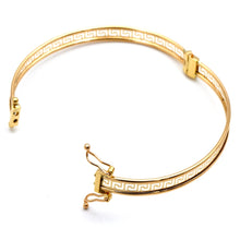 Real Gold Maze Hoop Bangle 0628  - (SIZE 19) BA1711