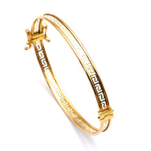 Real Gold Maze Hoop Bangle 0628  - (SIZE 20) BA1710