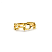 Real Gold GZTF Horsebit Chain Link Ring (Size 8) 0003 R2937