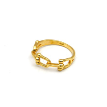 Real Gold GZTF Horsebit Chain Link Ring (Size 6) 0003 R2939