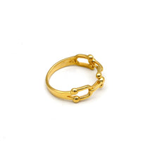 Real Gold GZTF Horsebit Chain Link Ring (Size 7) 0003 R2938