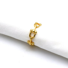 Real Gold GZTF Horsebit Chain Link Ring (Size 8) 0003 R2937