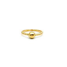 Real Gold Dome Bubble Beaded Ring (Size 5) 0016 R2944