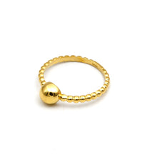 Real Gold Dome Bubble Beaded Ring (Size 8) 0016 R2941