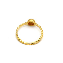 Real Gold Dome Bubble Beaded Ring (Size 8) 0016 R2941