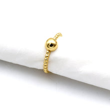 Real Gold Dome Bubble Beaded Ring (Size 6) 0016 R2943