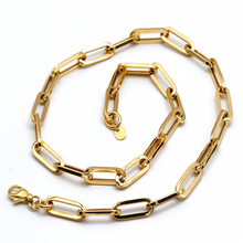 Real Gold Thick Paper Clip 7 MM Chain Luxury Necklace 1368 (45 C.M) N1358