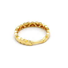 Real Gold Linked Hearts Band Ring (Size 5) 1097 R2960
