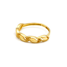 Real Gold Five Leaf Twist Ring (Size 8) 0073 R2965