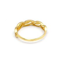 Real Gold Five Leaf Twist Ring (Size 8) 0073 R2965