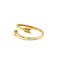Real Gold Arrow Wrap Ring (Size 7) 0097 R2970