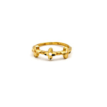 Real Gold Three Flower Blossom Ring (Size 5) 0067 R2976
