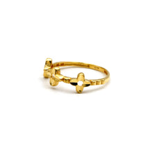 Real Gold Three Flower Blossom Ring (Size 5) 0067 R2976