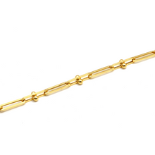 Real Gold GZTF Beads Paper Clip Chain Bracelet 8581 (19 C.M) BR1575