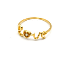 Real Gold Love Script Ring (Size 5) 1076 R2981