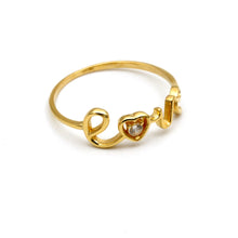Real Gold Love Script Ring (Size 8) 1076 R2978