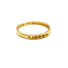 Real Gold Curb Chain Link Ring (Size 7) 0540 R2983