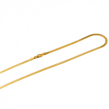 قلادة بسلسلة حزام على شكل ثعبان أوميغا من الذهب الحقيقي CH1227 0707 (40 سم)