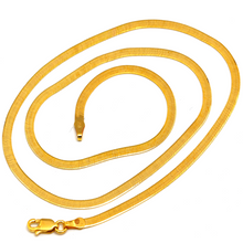 قلادة بسلسلة حزام على شكل ثعبان أوميغا من الذهب  الحقيقي CH1225 0707 (50 سم)