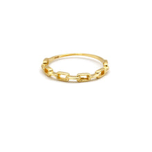 Real Gold Paperclip Chain Link Ring (Size 5) 1082 R2989