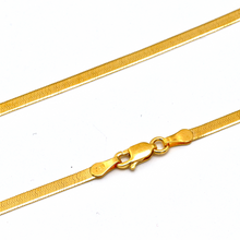 Real Gold Omega Snake Herringbone Belt Chain Necklace 0707 (45 C.M) CH1226