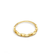 Real Gold Paperclip Chain Link Ring (Size 8) 1082 R2986