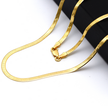 Real Gold Omega Snake Herringbone Belt Chain Necklace 0707 (50 C.M) CH1225