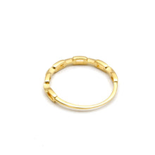Real Gold Paperclip Chain Link Ring (Size 7) 1082 R2987