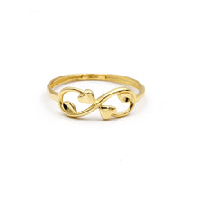 Real Gold Infinity Double Heart Ring (Size 8) 0082 R2990