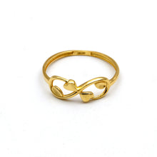 Real Gold Infinity Double Heart Ring (Size 8) 0082 R2990