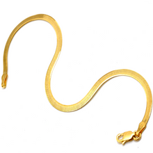Real Gold Omega Snake Herringbone Belt Chain Bracelet 0707 (19 C.M) BR1578