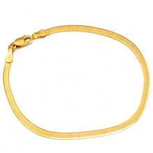 Real Gold Omega Snake Herringbone Belt Chain Bracelet 0707 (19 C.M) BR1578