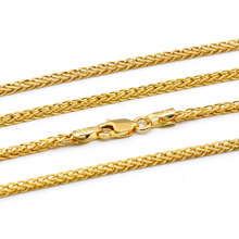 Real Gold Square Wheat 2 MM Chain 3421 (50 C.M) CH1229