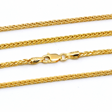 Real Gold Square Wheat 2 MM Chain 3421 (70 C.M) CH1249
