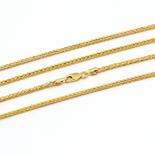 Real Gold Square Wheat 2 MM Chain 3421 (45 C.M) CH1230